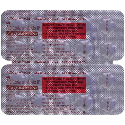 alzolam 0.25mg tablet 10's